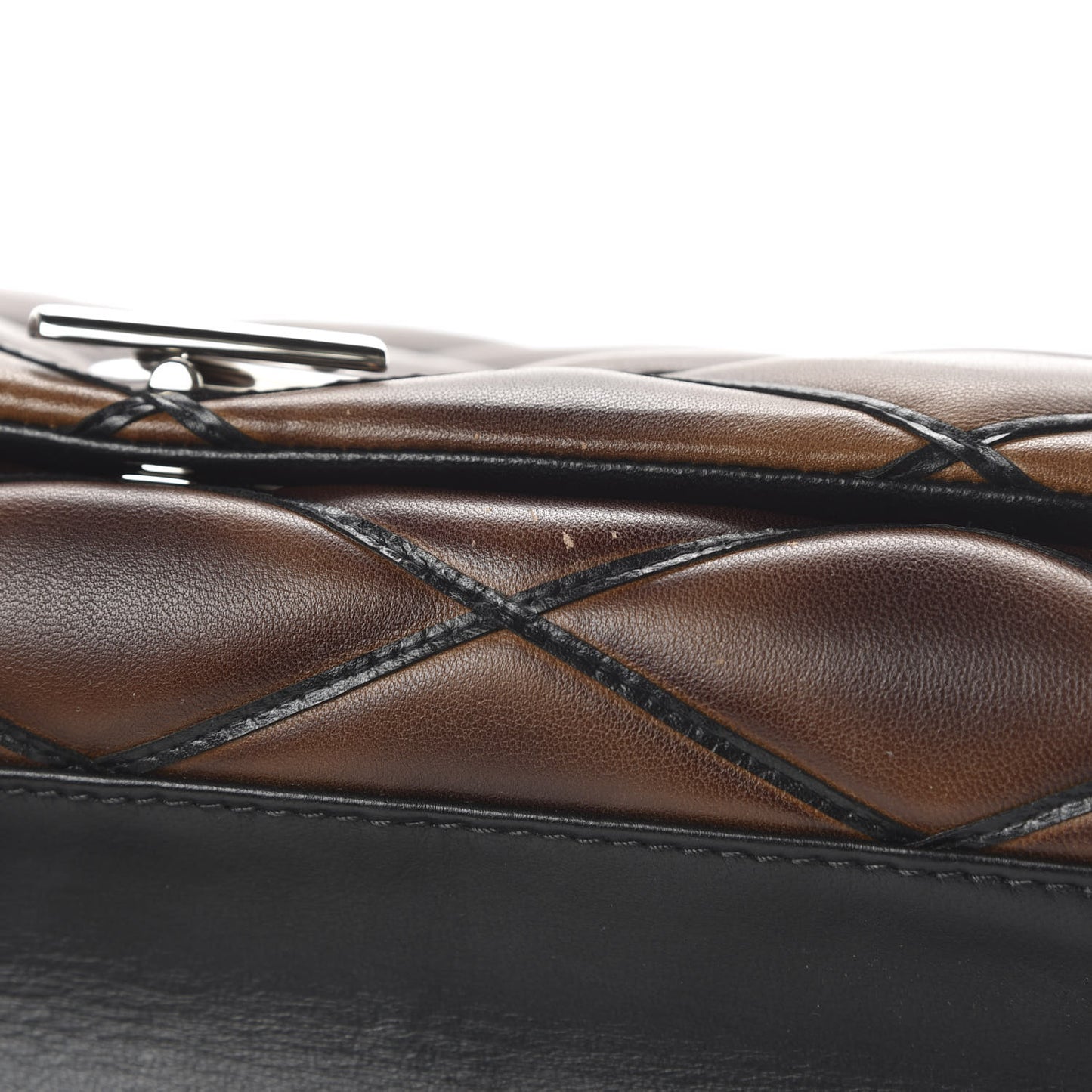 LOUIS VUITTON Lambskin Malletage GO-14 MM Brown