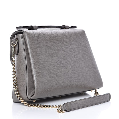 Gucci Dollar Calfskin Interlocking G Top Handle Shoulder Bag Loess 3 of 11
