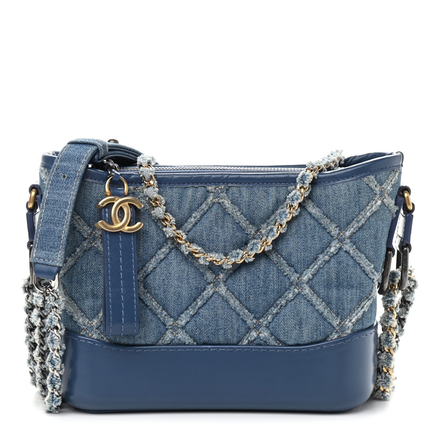 Chanel Denim Calfskin Small Gabrielle Hobo Blue 1 of 11