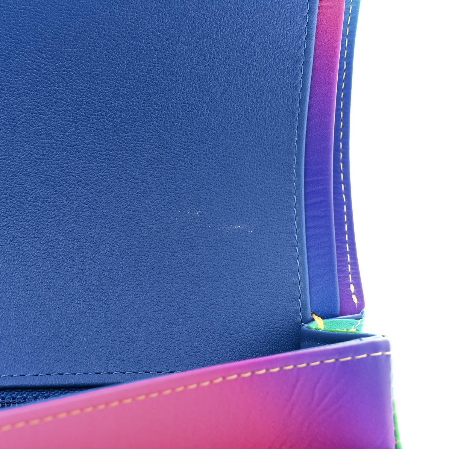 Chanel Calfskin Quilted Medium Rainbow Double Flap Multicolor 10 of 11