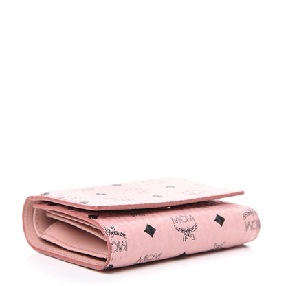 MCM Visetos Trifold Wallet Pink 3 of 10