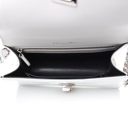 Christian Dior Patent Micro-Cannage Small Diorama Flap Bag White 5 of 10