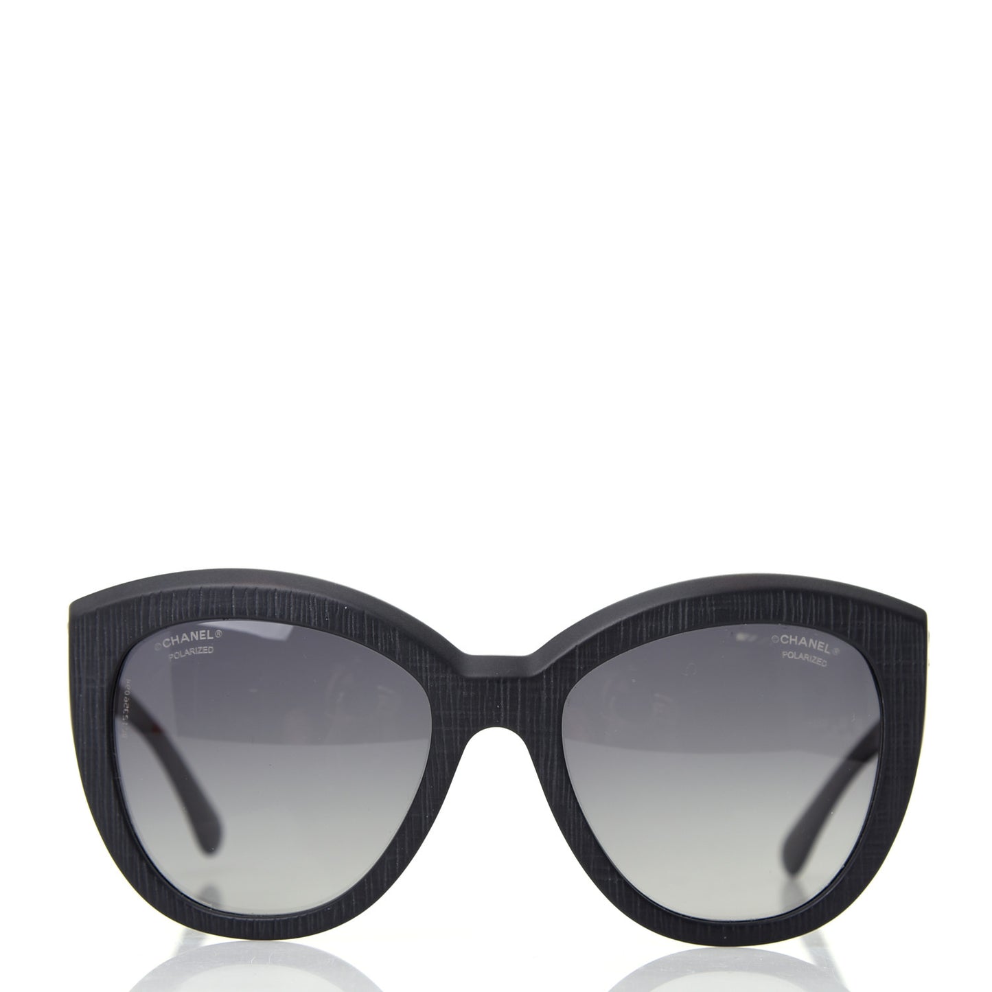 Tweed Effect CC Polarized Butterfly Signature Sunglasses 5332 Black