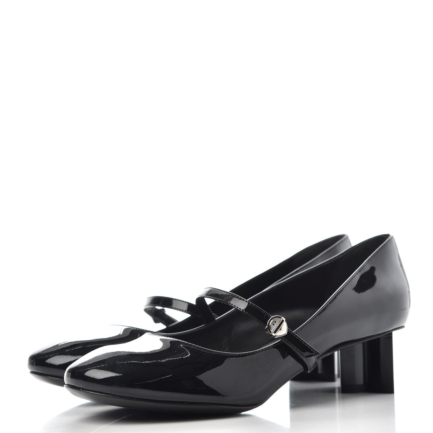 Louis Vuitton Patent Uniformes Silhouette 40mm Pumps 38.5 Black 3 of 10