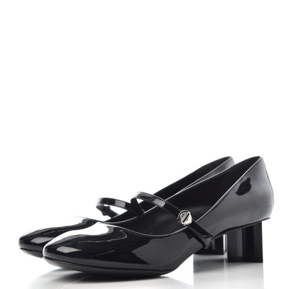 Louis Vuitton Patent Uniformes Silhouette 40mm Pumps 38.5 Black 3 of 10
