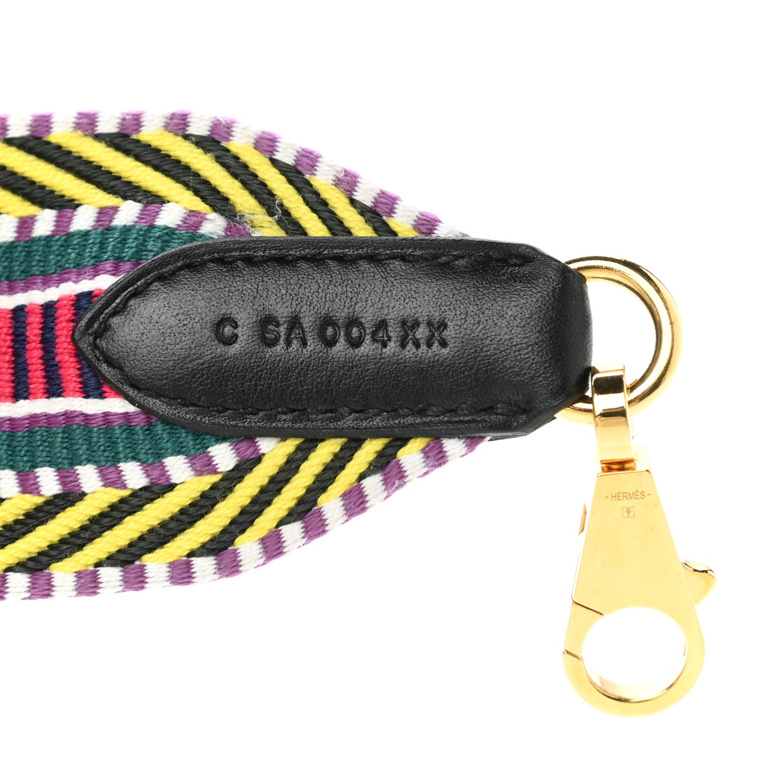 Hermes Toile Swift 50mm Sangle Cavale Shoulder Strap Multicolor Black 4 of 5