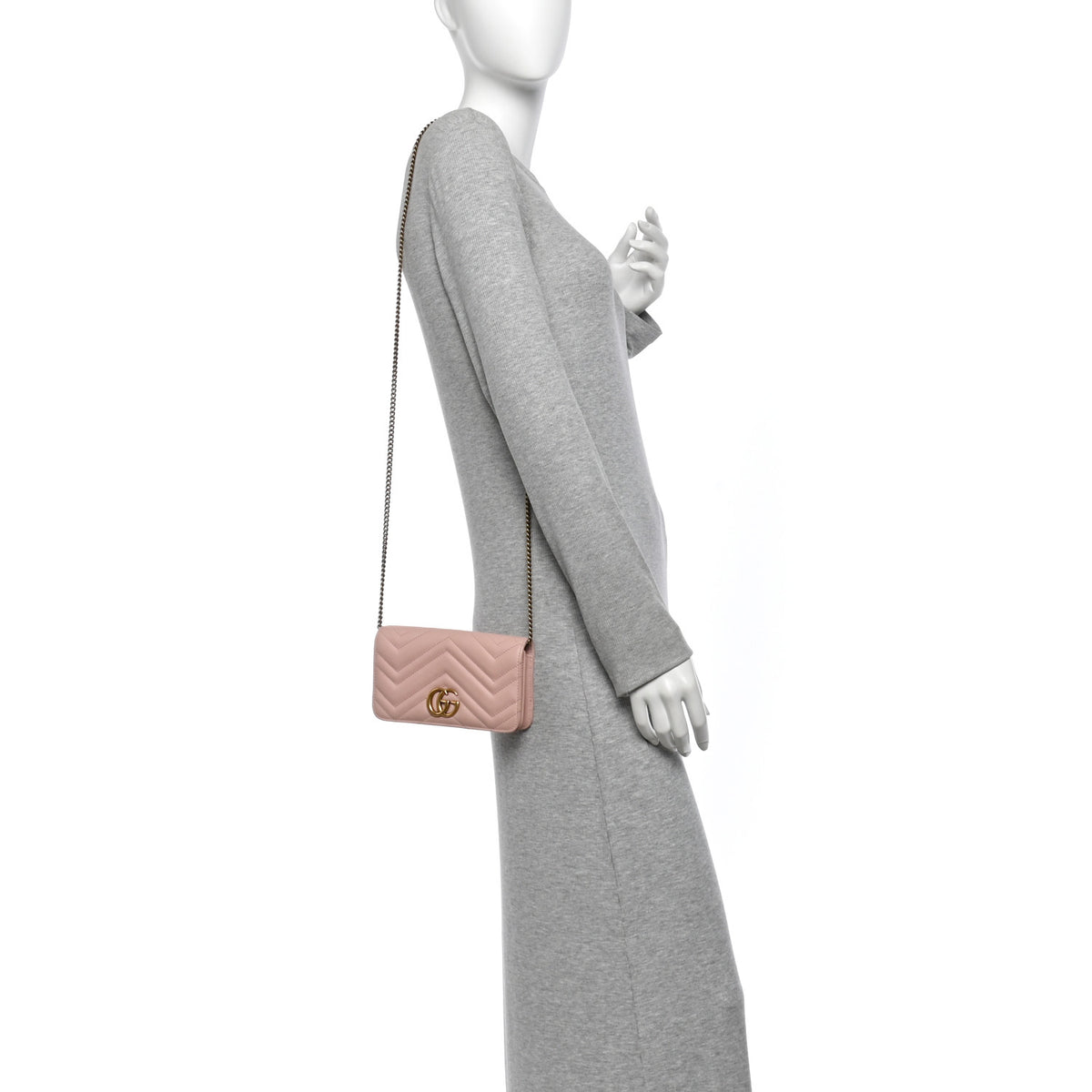 Calfskin Matelasse GG Marmont Mini Bag Perfect Pink