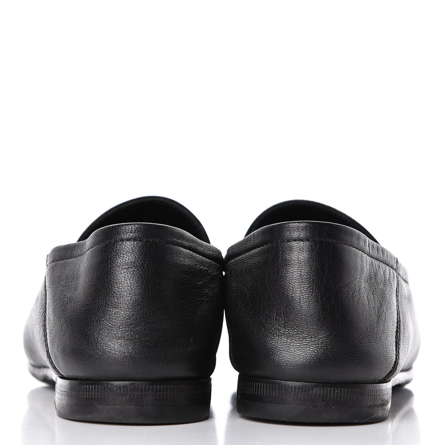 Lambskin Womens Brixton Horsebit Loafers 34.5 Black