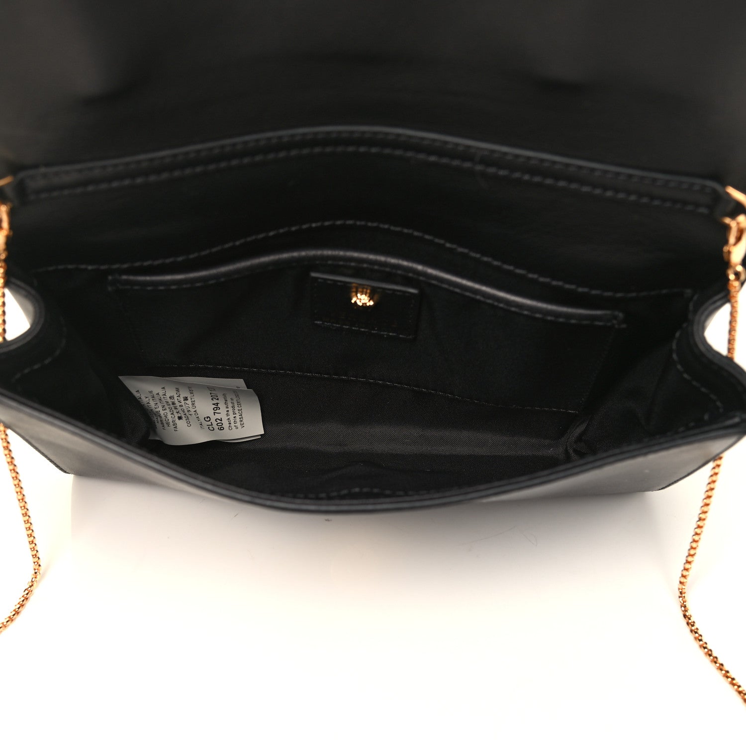 Versace Vitello Palazzo Medusa Evening Clutch Bag Black 4 of 4