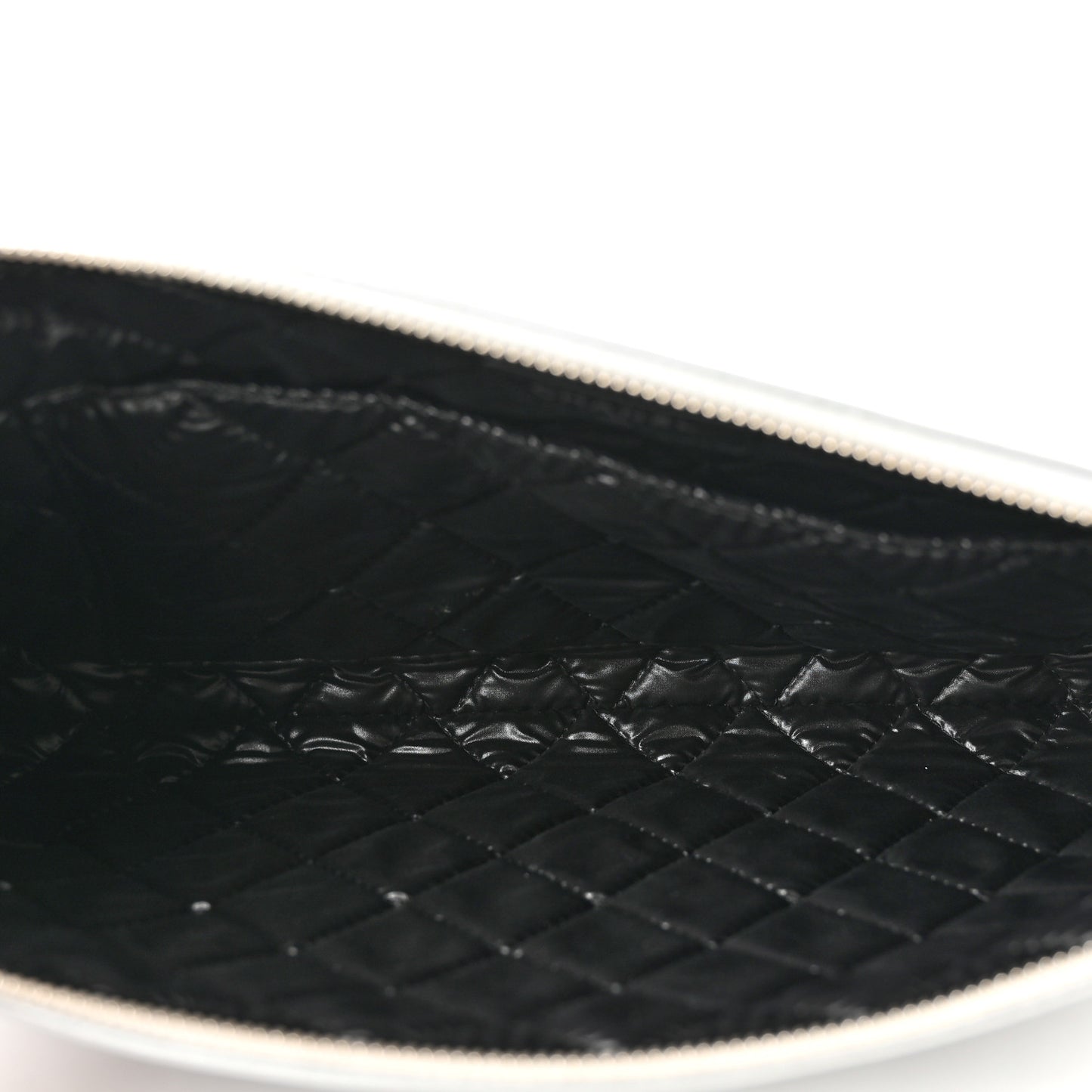 Metallic Calfskin Keyboard Pouch Silver
