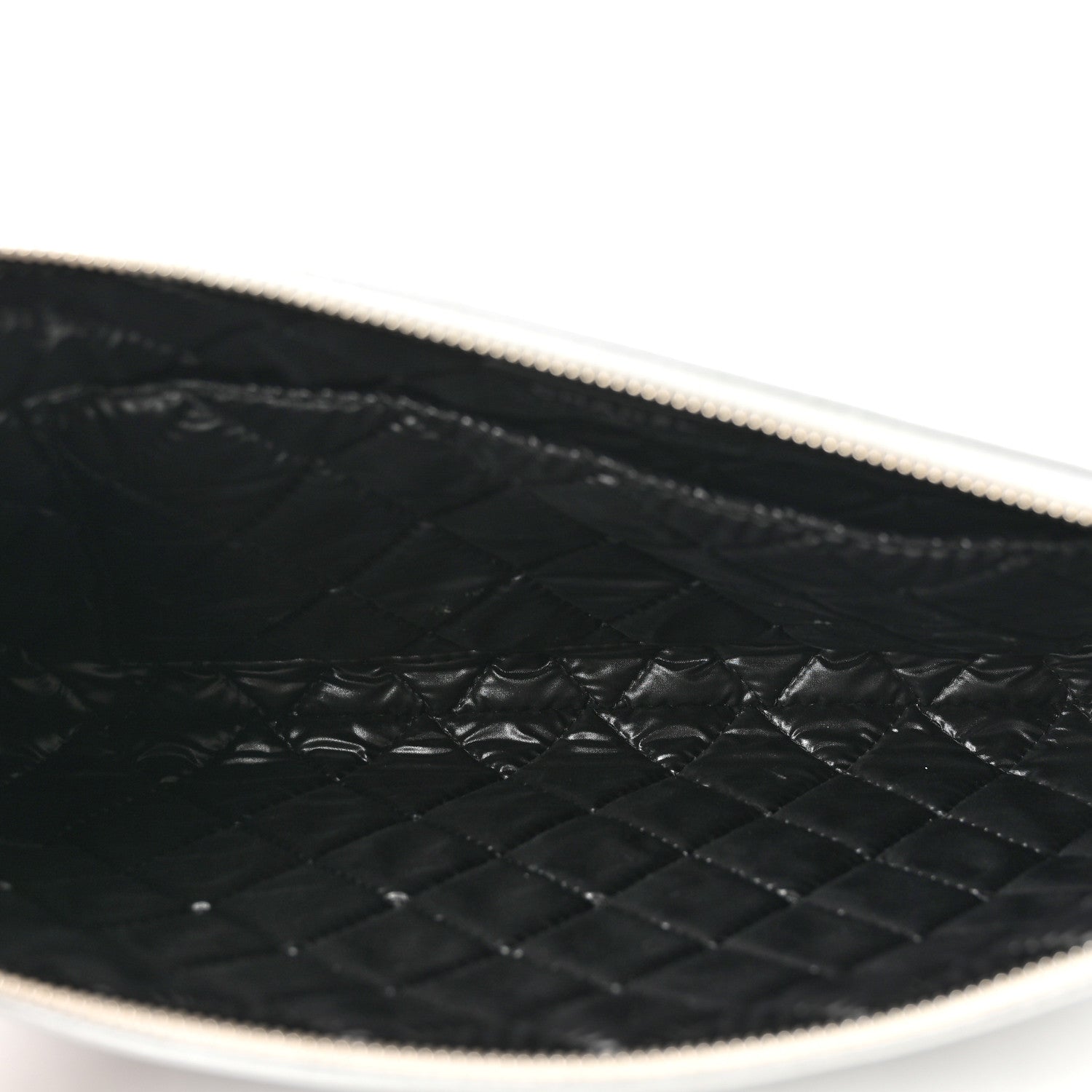 Chanel Metallic Calfskin Keyboard Pouch Silver 5 of 7
