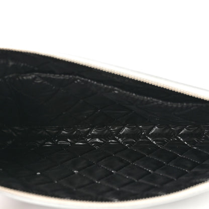 Chanel Metallic Calfskin Keyboard Pouch Silver 5 of 7