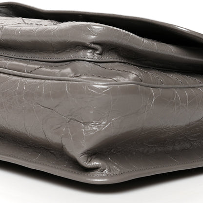 Saint Laurent Crinkled Calfskin Matelasse Monogram Large Niki Chain Satchel Fog 10 of 10