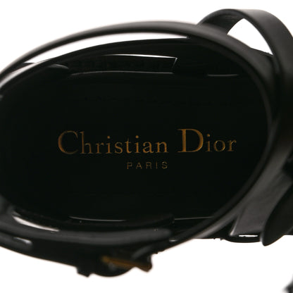 Christian Dior Shiny Calfskin L'Amazone Sandals 36.5 Black 6 of 9