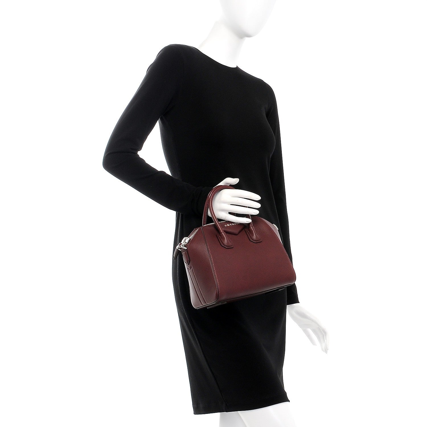 Givenchy Sugar Goatskin Mini Antigona Oxblood 3 of 8