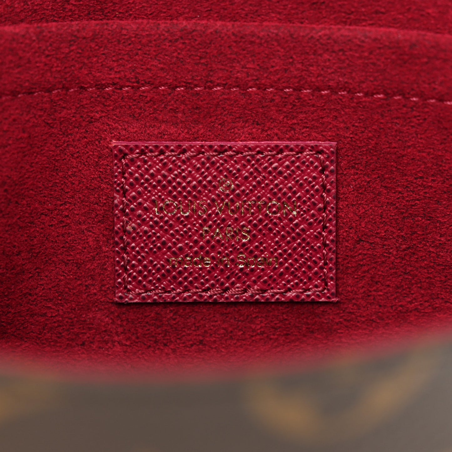 Monogram Pochette Felicie Chain Wallet Fuchsia