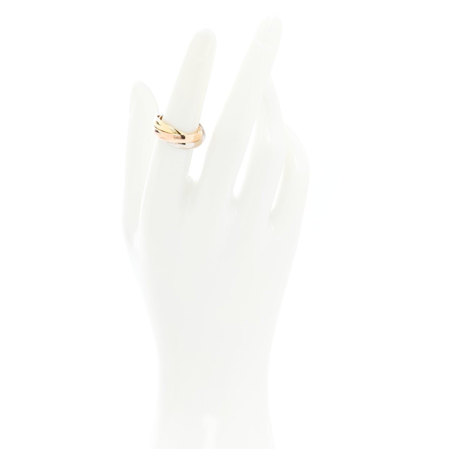 18K Pink Yellow White Gold Classic Trinity Ring 52 6