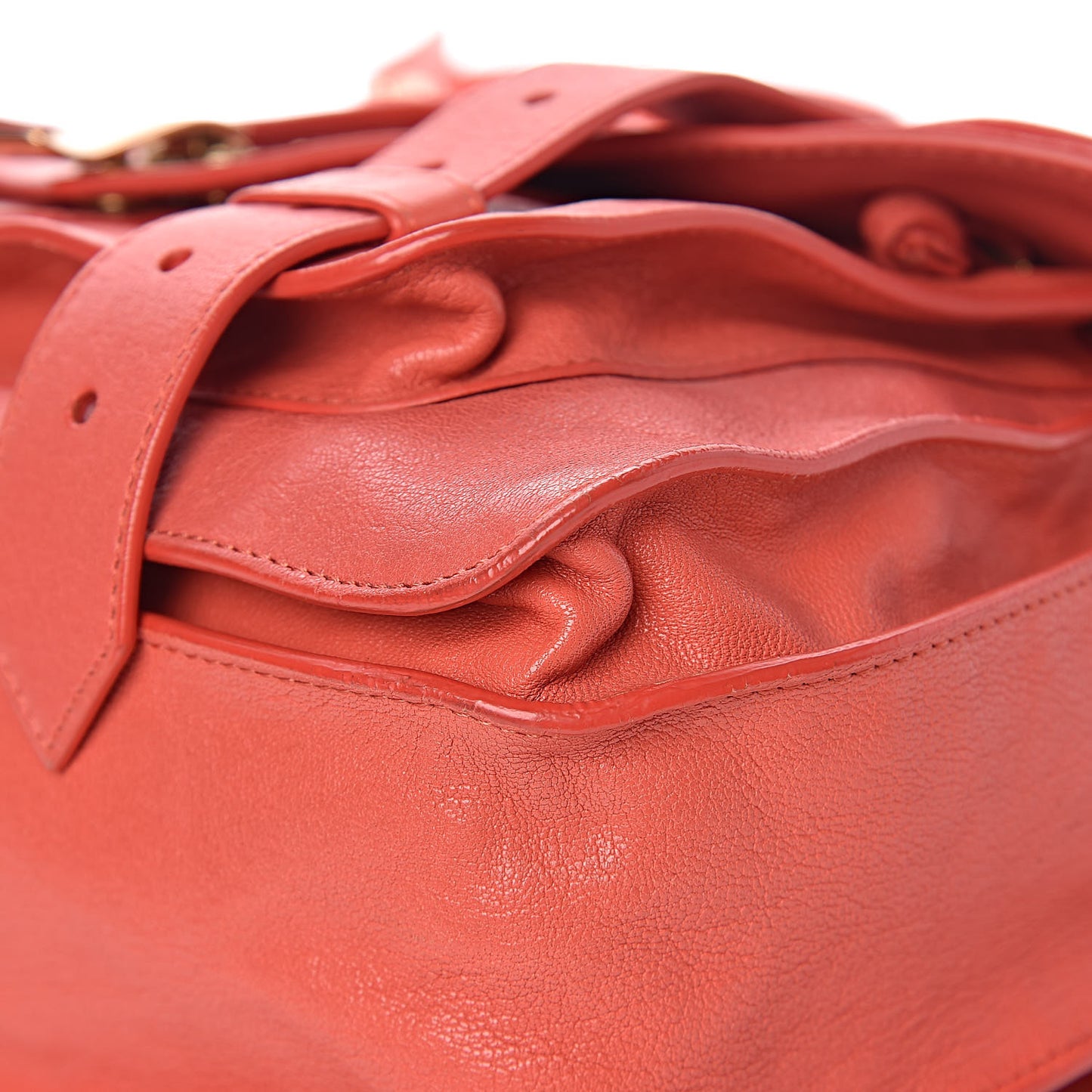 Lambskin Medium PS1 Satchel Deep Coral