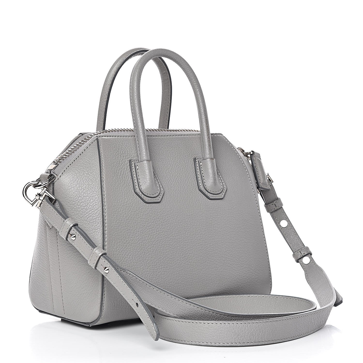 Givenchy Sugar Goatskin Mini Antigona Pearl Grey 3 of 19