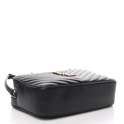 Saint Laurent Calfskin Matelasse Monogram Lou Camera Bag Black 3 of 9