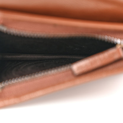 Gucci Azalea Calfskin Matelasse Diagonal Torchon GG Marmont Card Case Wallet Brown 5 of 10