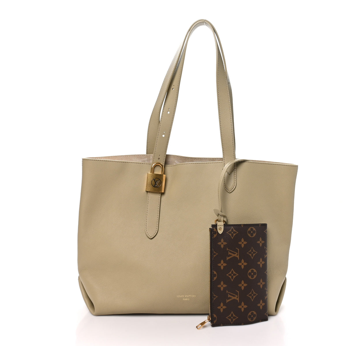 Grained Calfskin Low Key Cabas MM Clay