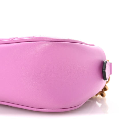 Gucci Calfskin Matelasse Small GG Marmont Chain Shoulder Bag Candy Mousse 10 of 10