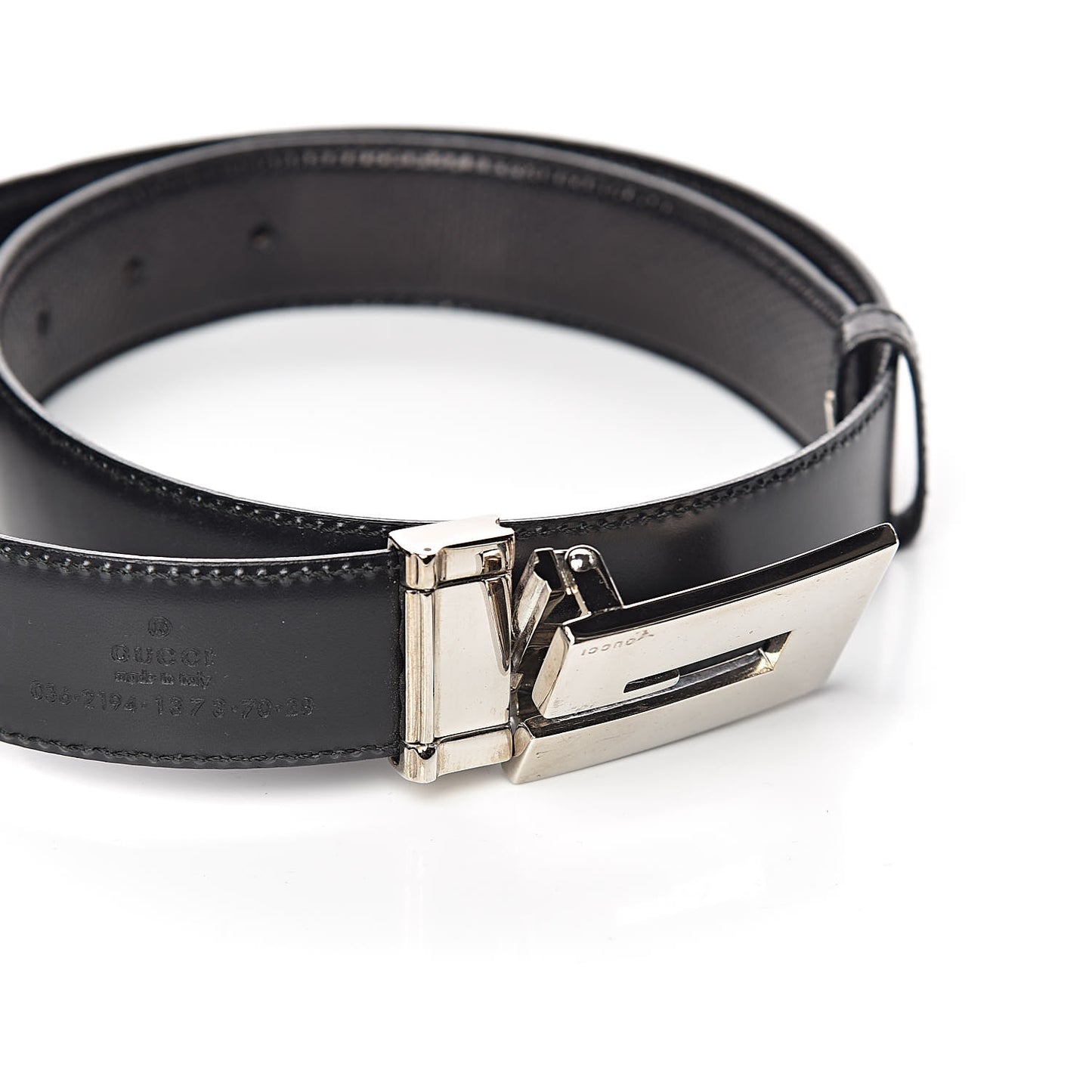 Calfskin Lizard Embossed Reversible Square G Buckle Belt 70 28 Black Brown