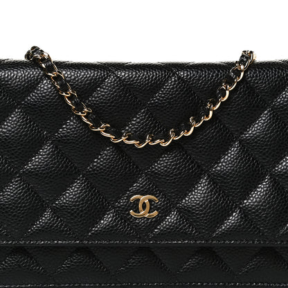 Chanel Caviar Quilted Wallet On Chain WOC Black 8 of 11