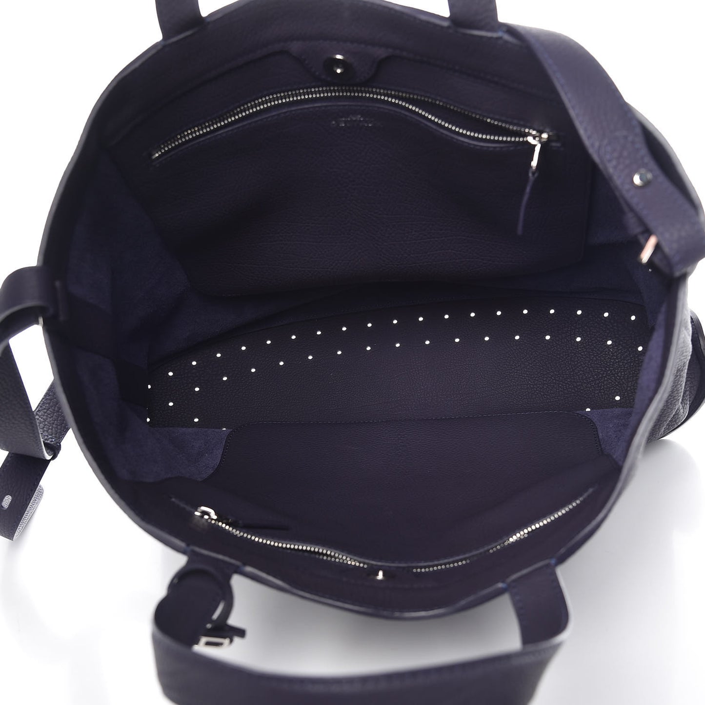 Grained Calfskin Le Pin Tote Indigo
