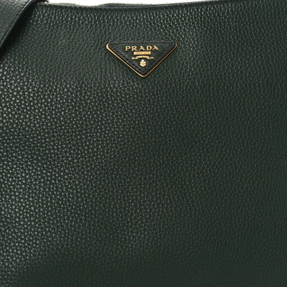 Prada Vitello Daino Shoulder Bag Foresta 7 of 9