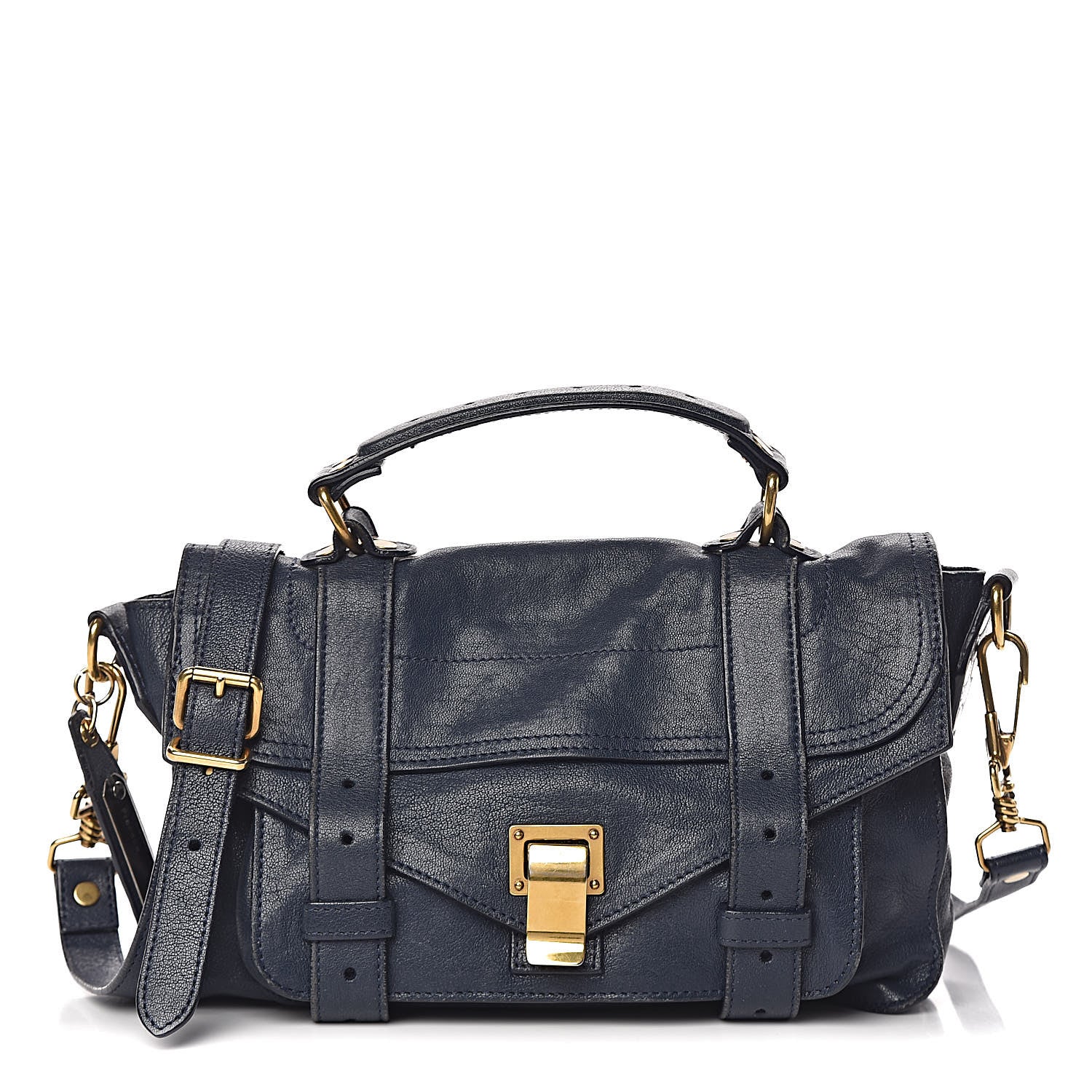 Proenza Schouler Lambskin Tiny PS1 Satchel Midnight 1 of 24