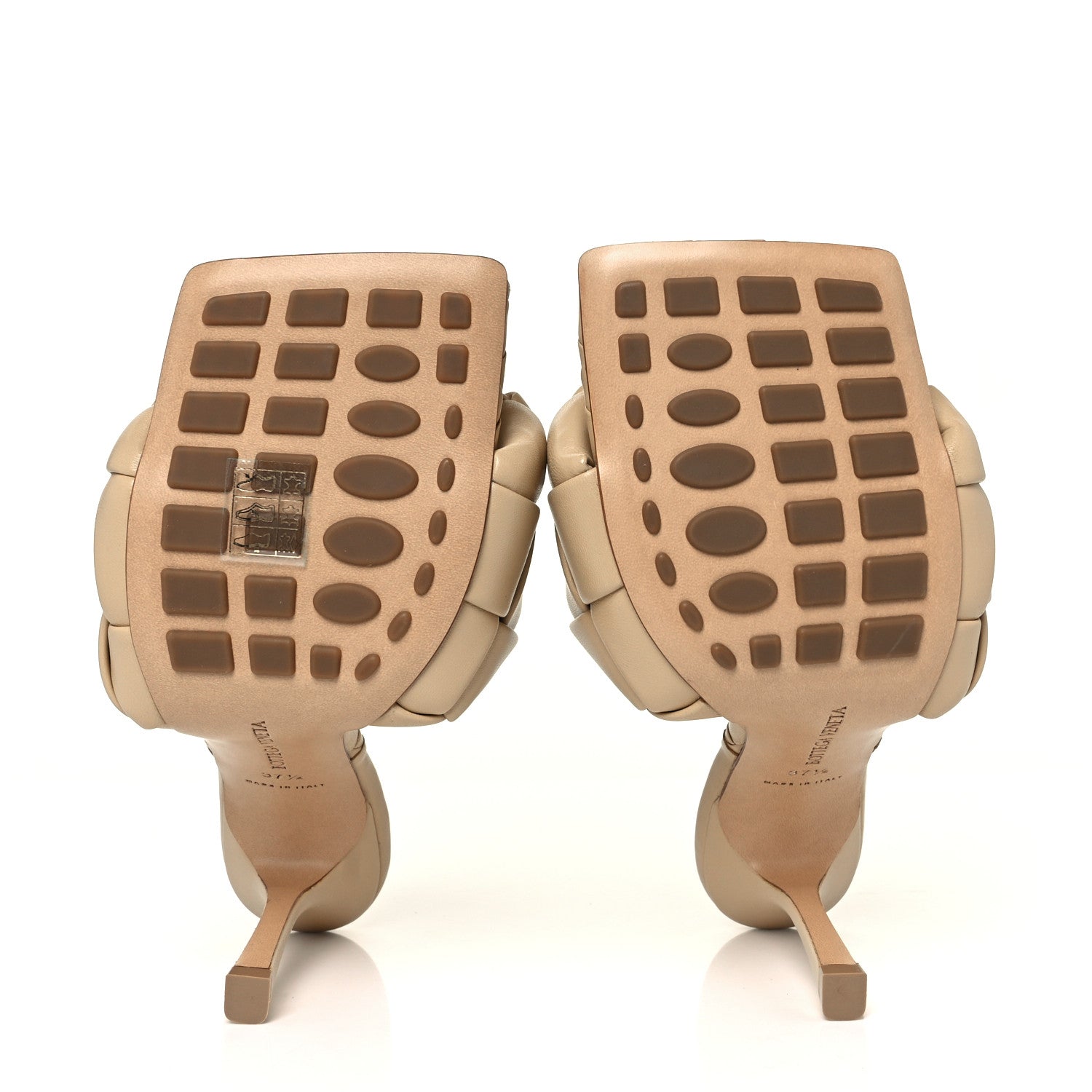 Bottega Veneta Nappa Maxi Intrecciato Lido Mule Sandals 37.5 Cane Sugar 5 of 9