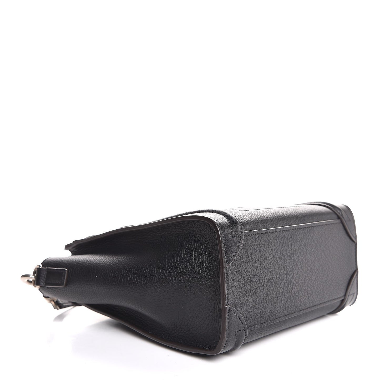 Drummed Calfskin Nano Luggage Black