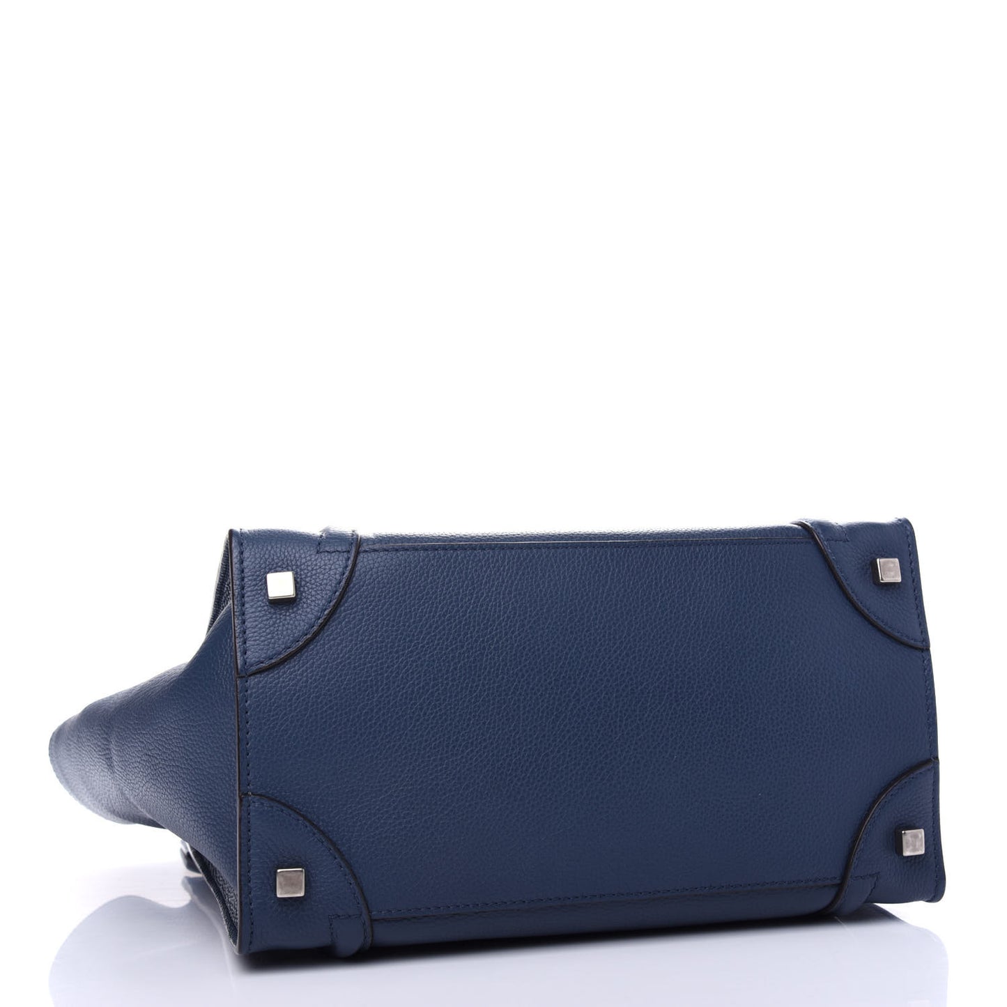 Drummed Calfskin Mini Luggage Petrol