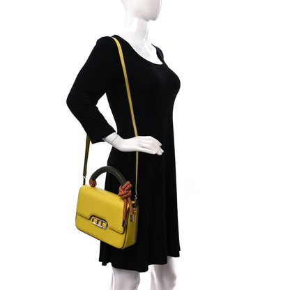 Marc Jacobs Textured Calfskin The J Link Shoulder Bag Yellow 2 of 9