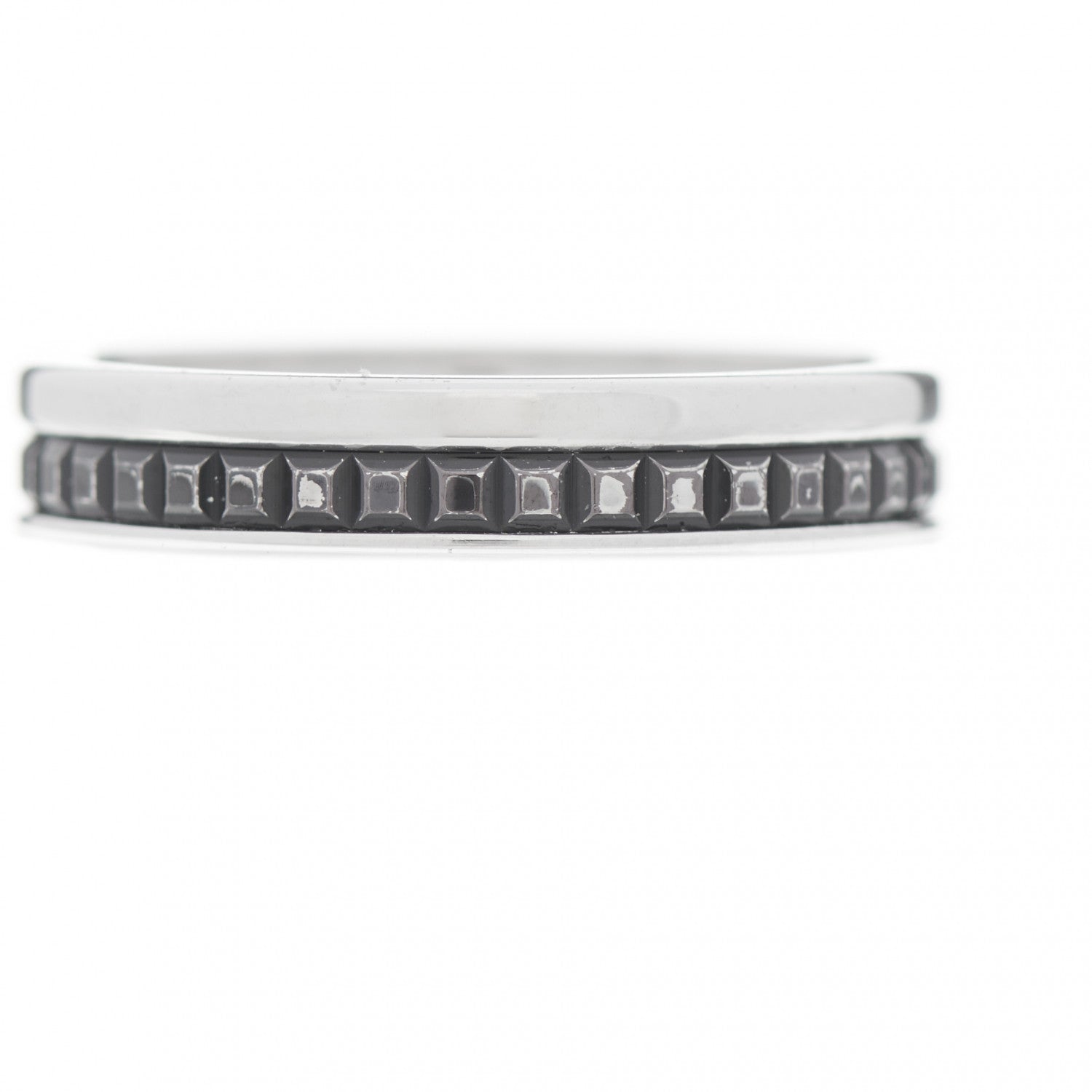 Boucheron 18K White Gold PVD Quatre Black Edition Wedding Band Ring 56 7.75 3 of 7