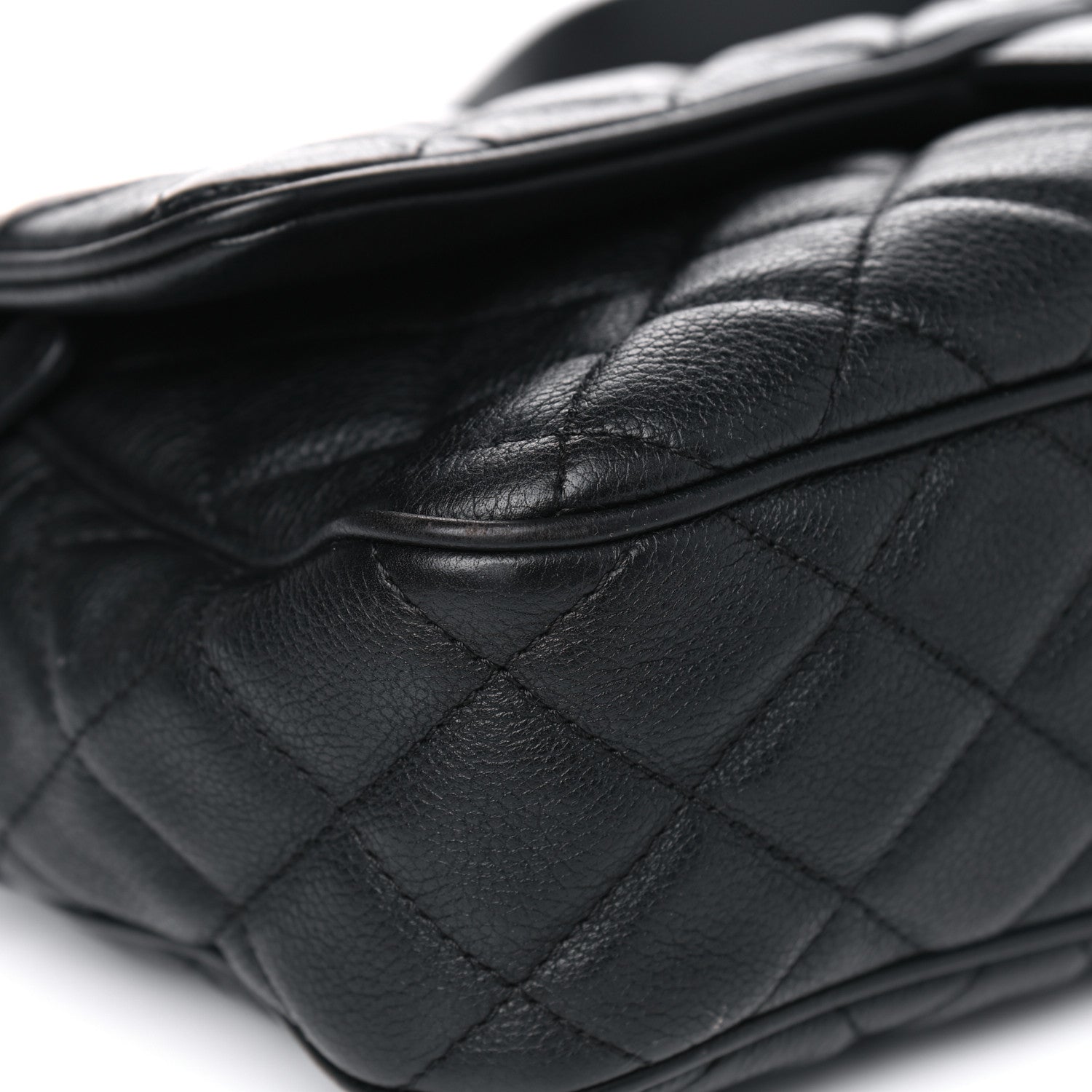Chanel Grained Calfskin Quilted Medium Casual Rock Flap Black 5 of 10