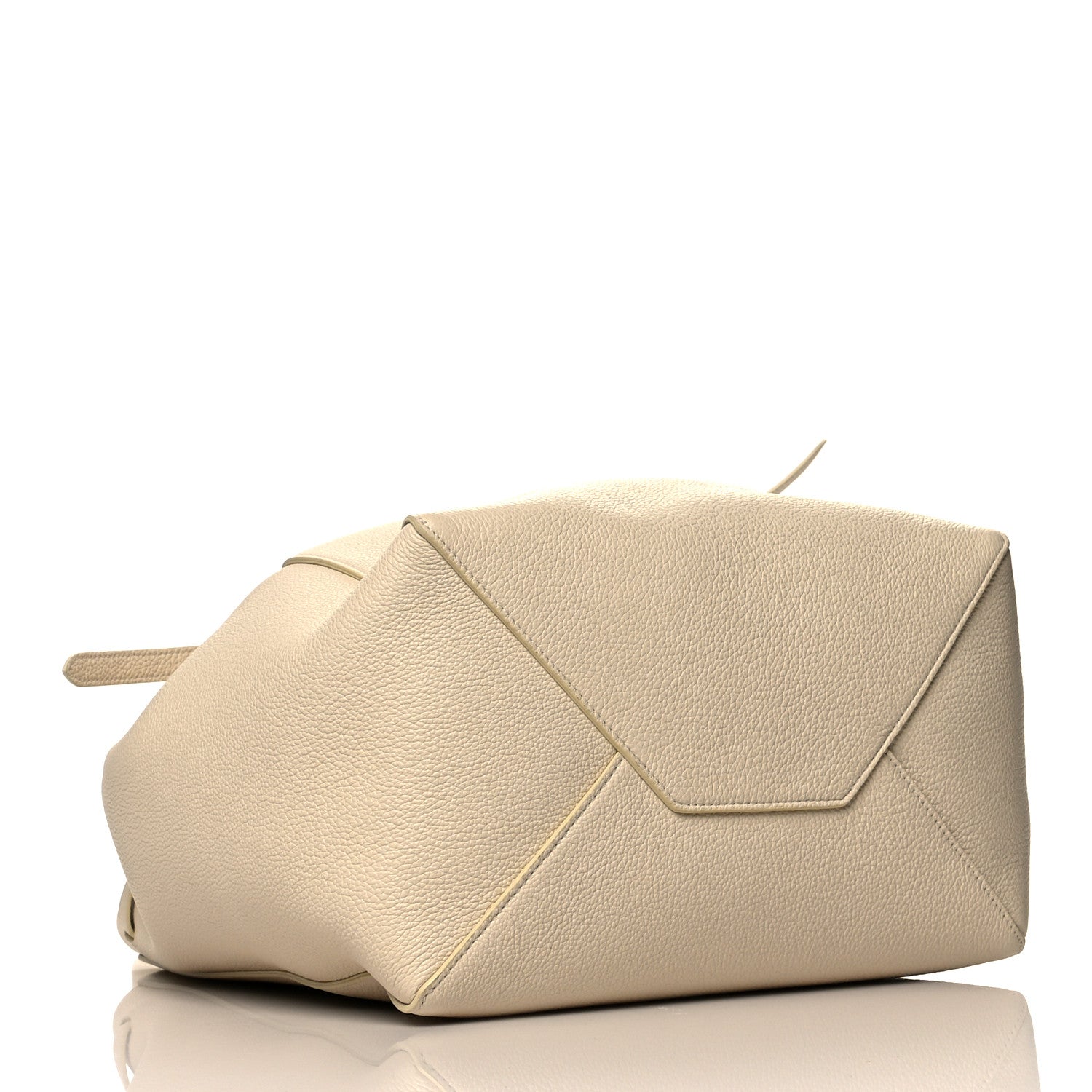 Celine Soft Grained Calfskin Small Belt Cabas Phantom Vanilla 4 of 9