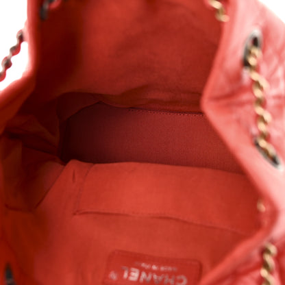 Chanel Aged Calfskin Quilted Small Gabrielle Backpack Orange 5 of 10