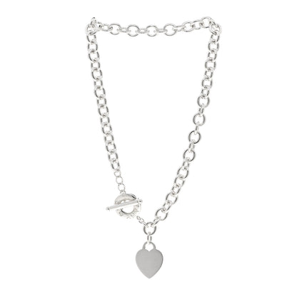 Tiffany Sterling Silver Heart Tag Toggle Necklace 3 of 4