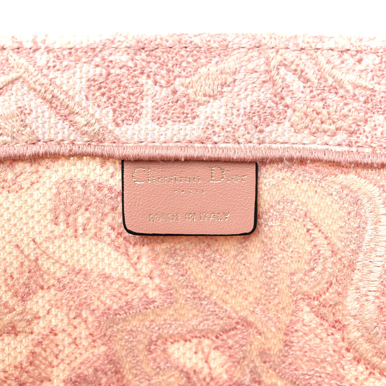 Christian Dior Canvas Toile De Jouy Embroidered Large Book Tote Pink 5 of 9