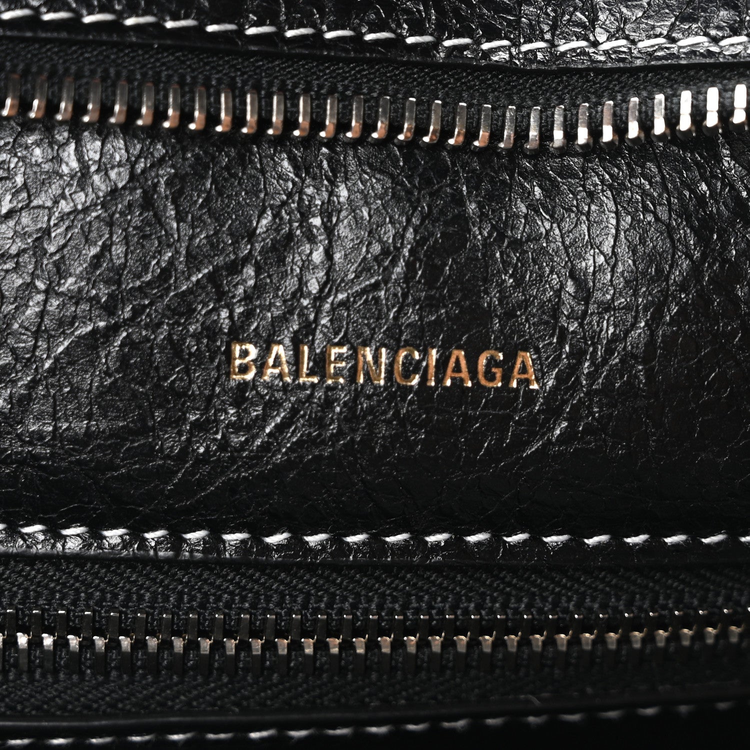Balenciaga Agneau Arena Striped Large Barbes Z Pouch with Handle Candy Pink Black 6 of 9