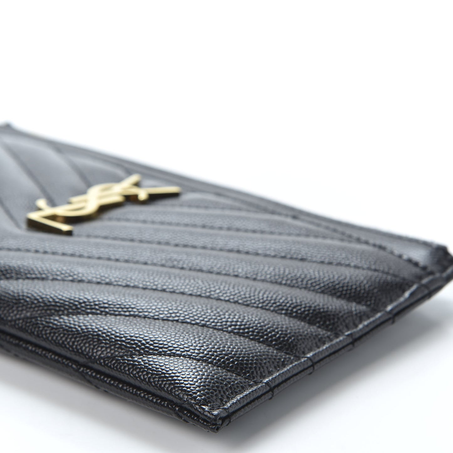 Grain De Poudre Chevron Monogram Bill Pouch Black