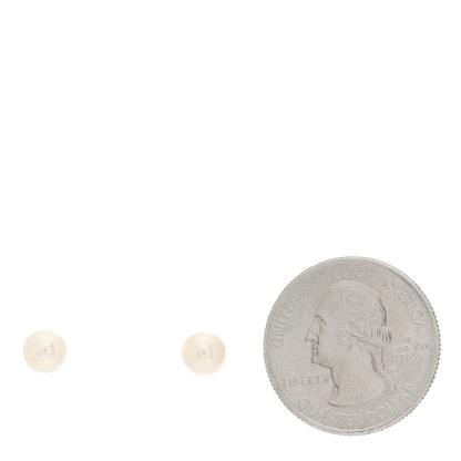 Mikimoto 18K White Gold Akoya Pearl 5.5-6mm Stud Earrings 2 of 4