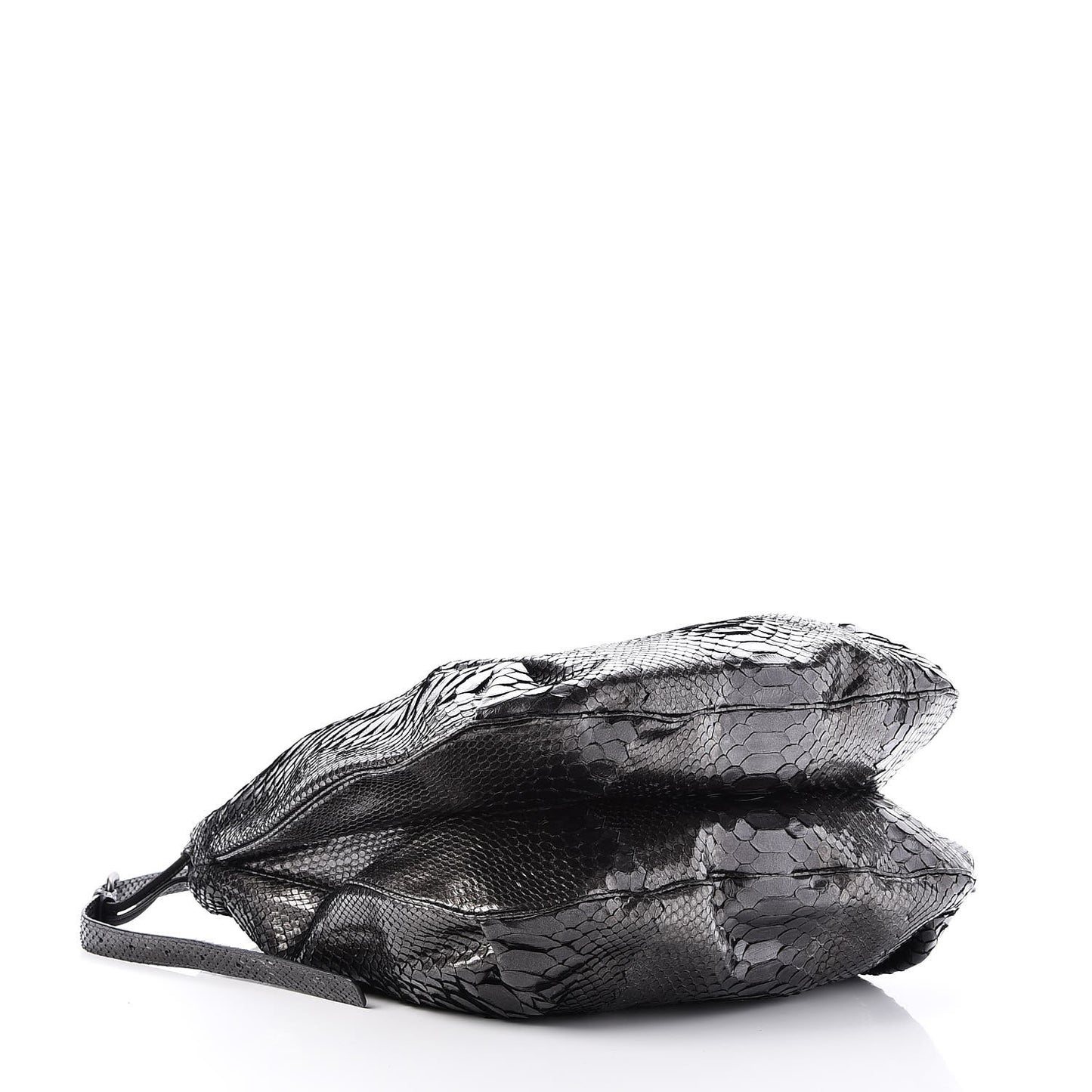 Metallic Python Shoulder Bag Flannel