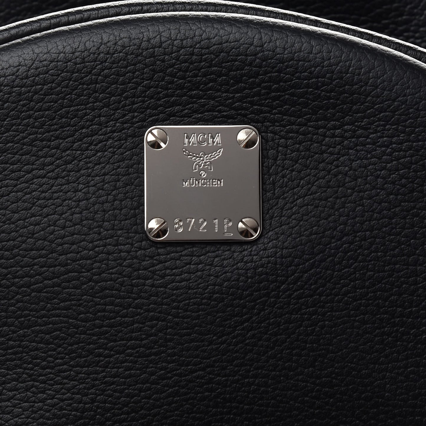 Grained Calfskin Visetos Small Stark Backpack Black