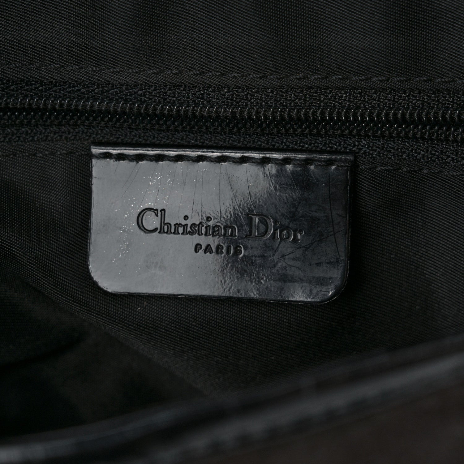 Christian Dior Canvas Patent Double Saddle Bag Brown Black 6 of 14