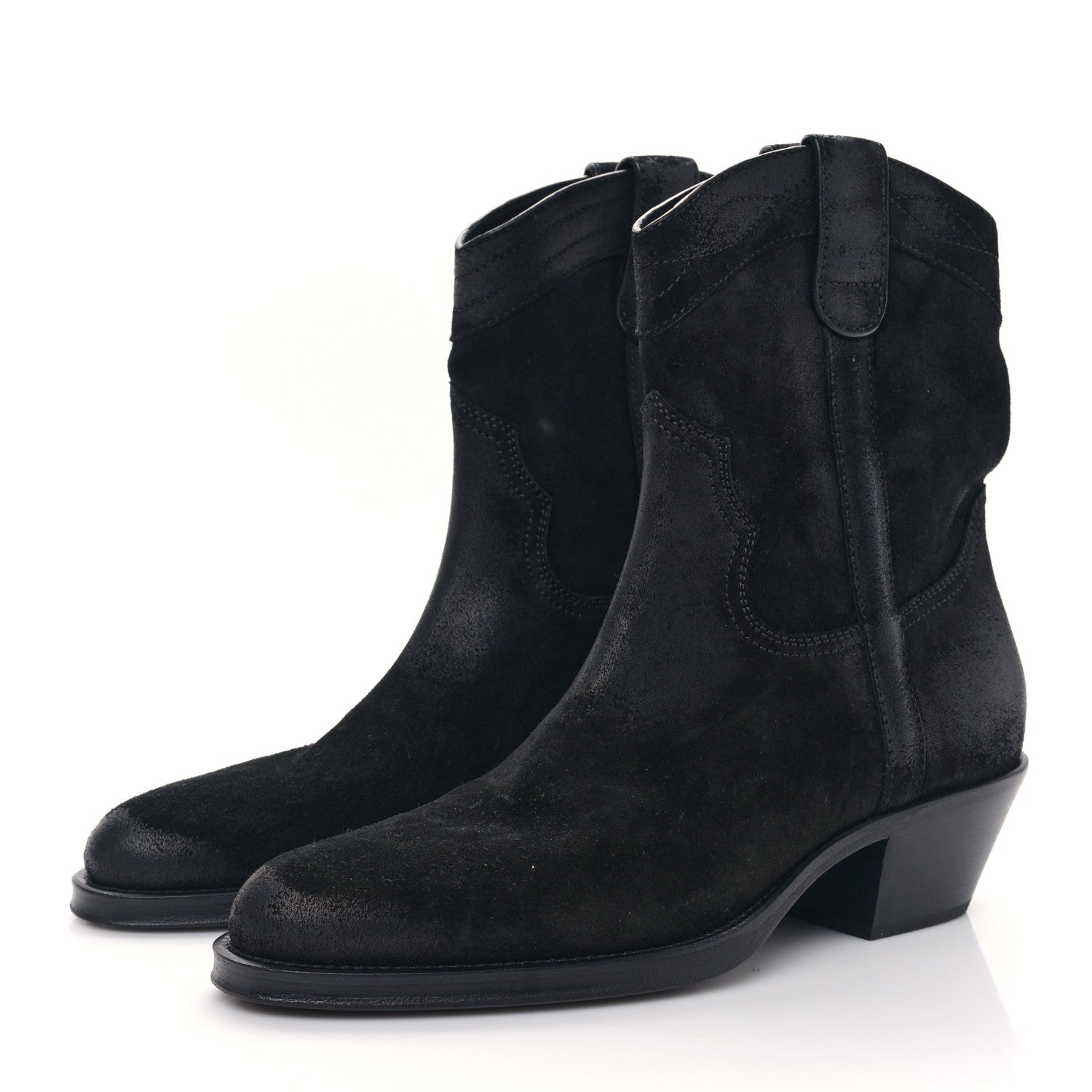 Saint Laurent Vitello Hallem Wax Mens Eastwood 45 Boots 44 Black 3 of 9