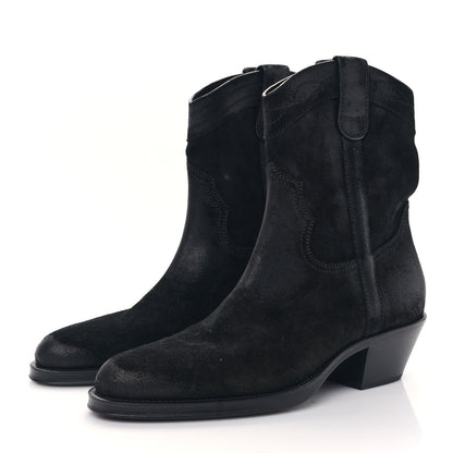 Saint Laurent Vitello Hallem Wax Mens Eastwood 45 Boots 44 Black 3 of 9